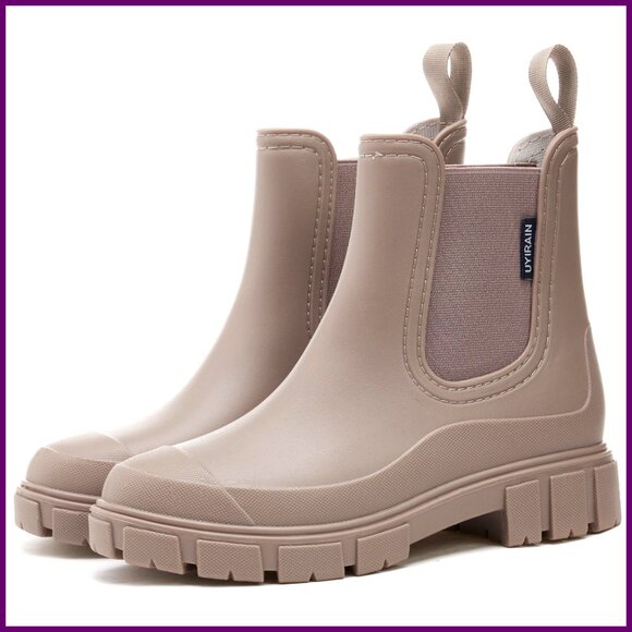 Women's Waterproof Ankle Rain Boots Slip Resistant Lightweight Garden Booties